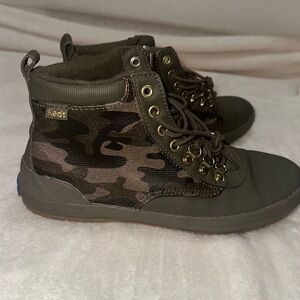 Keds Camouflage High-Tops with Gold Accents
